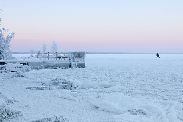 Frozen lake Näsijärvi