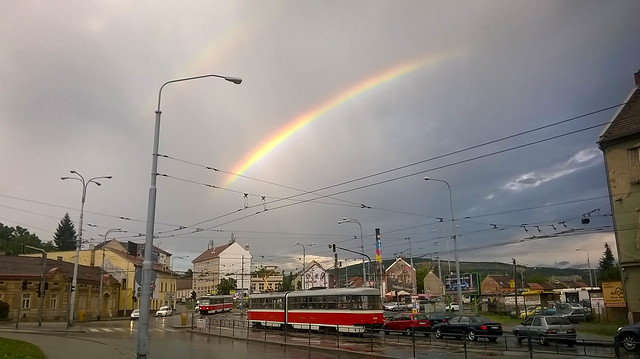 Rainbow above Tomkovo náměstí