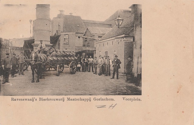 Ansichtkaart - Ravenswaaij's Bierbrouwerij Maatschappij Gorinchem, Voorplein (Ongelopen) - Gezien vanaf Vissersdijk