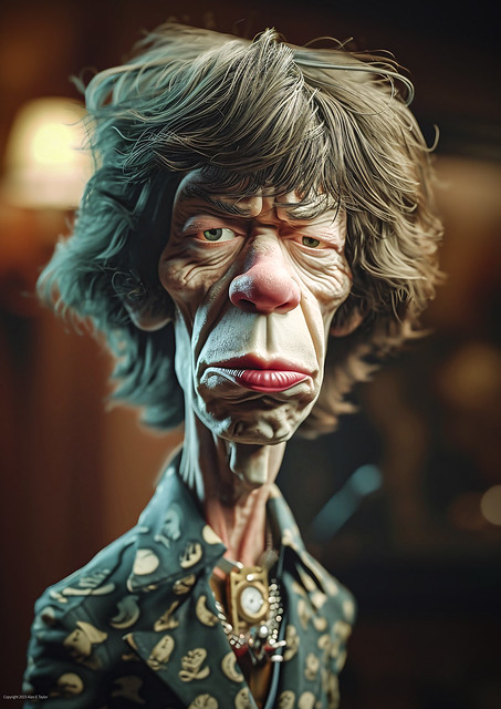 Mick Jagger Caricature