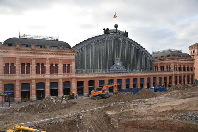 Building Work Outside Atocha Station