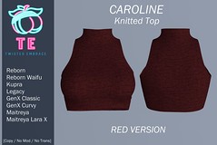 Caroline Knitted Top - Dark Red
