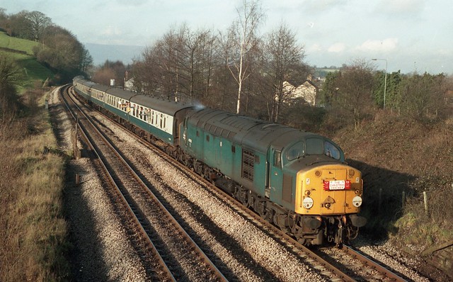40028 at Ponthir on 17th Dec 83'