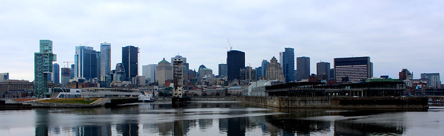 Montreal reflecting on St Lawrence River