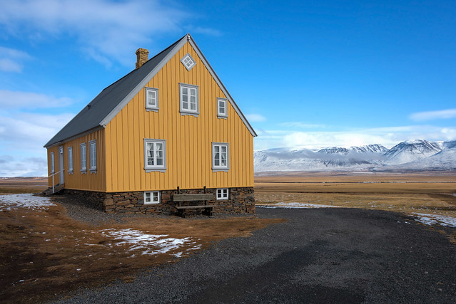 A farmhouse by the mountain - Glaumbær, Icelands,