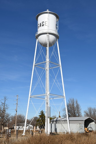 Old Gage Water Tower (Gage, Oklahoma) Historic water tower in Gage, Oklahoma.  