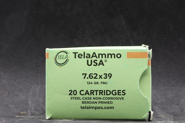 7.62x39mm, 124gr FMJ, TelaAmmo