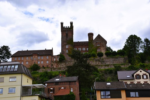 Mittelburg castle, built ca. 1165, Neckarsteinach, Hesse, Deutschland 