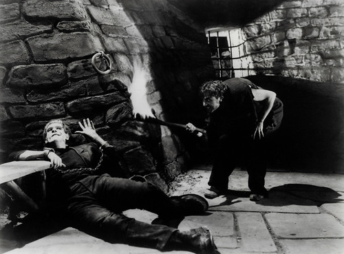Boris Karloff and Dwight Frye in Frankenstein (1931)
