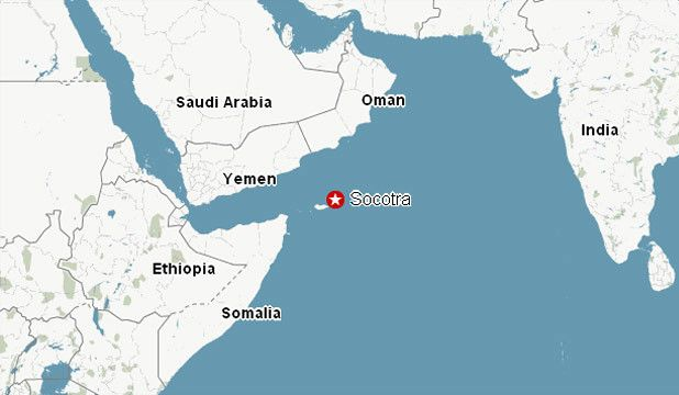 Mapa de situación de Socotra