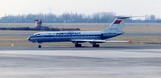 CCCP-65077 Tupolev Tu-134A-3 Aeroflot  SXF 17th Sept 1990