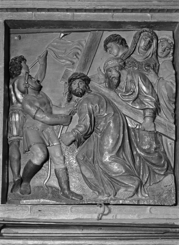 Cristo con la cruz a cuestas. Retablo del convento de la Madre de Dios. Fotografía de Georg Weise hacia 1925 © Bildarchiv Foto Marburg