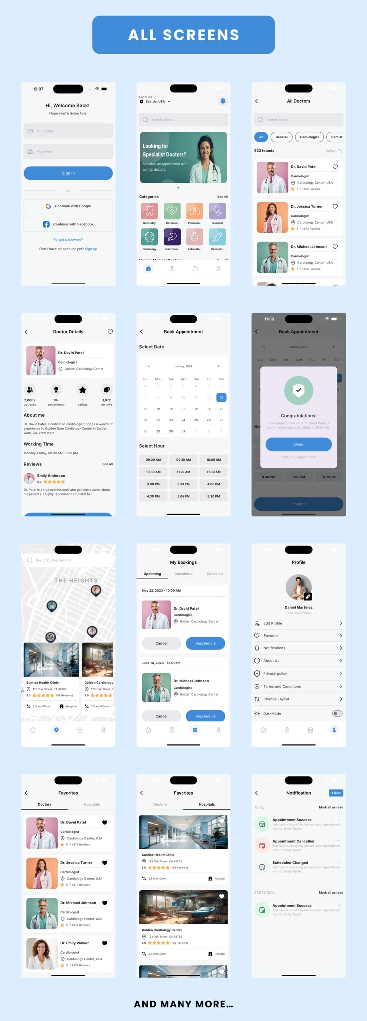 DocAppoint App - Online Doctor Appointment Flutter App | Android | iOS Mobile App Template