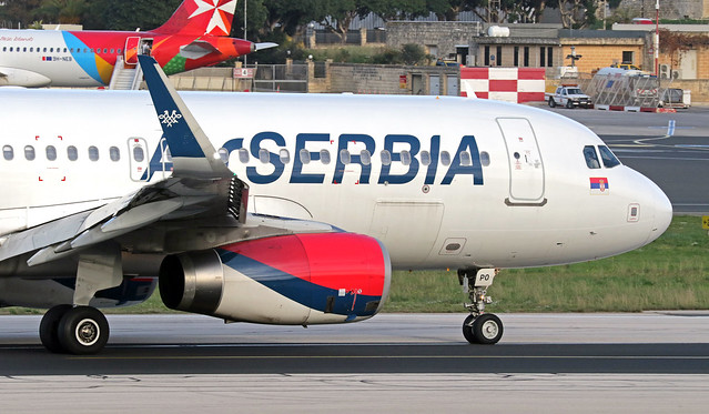 YU-APO LMML 05-01-2024 Air Serbia Airbus A320-232 CN 6388