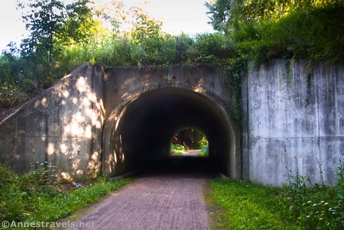 An underpass between the Salisbury Viaduct and Meyersdale along the Great Allegheny Passage, Pennsylvania