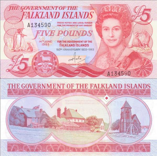 Falkland Islands p12a 5 Pounds-1983
