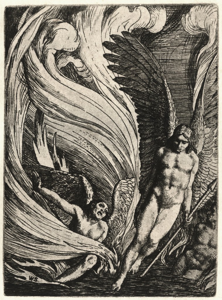 Satan Rising William Strang - Satan Rising From the Burning Lake, 1905 | Flickr