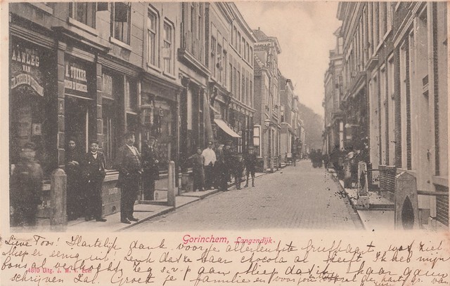 Ansichtkaart - Gorinchem, Langendijk (Uitg. J.M. van Eck, nr. 4810 poststempel 7 september 1905)