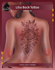 Nekotsu. Lilia Back Tattoo
