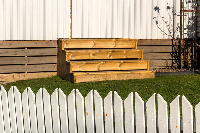 Wooden fences and stairs at Slättevallsgatan, Lysekil