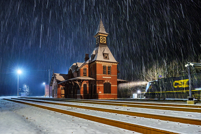 Snow Storm at Point of Rocks Train Station