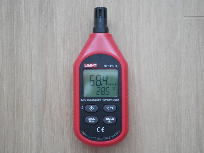 UNI-T Mini Temperature Humidity Meter (UT333BT) - Powered On