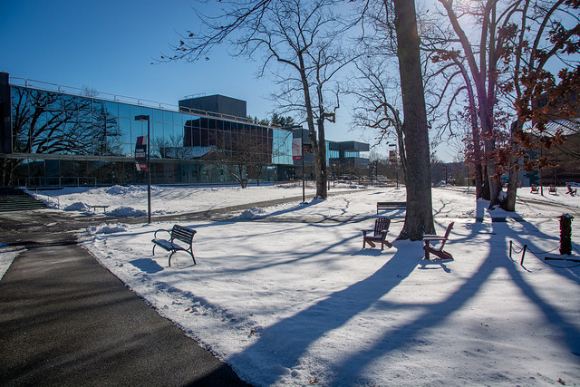 Snowy Campus in Winter 2024