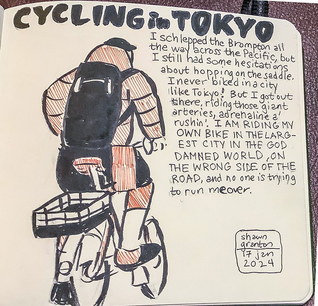 Bicycling in Tokyo, 17 January 2024