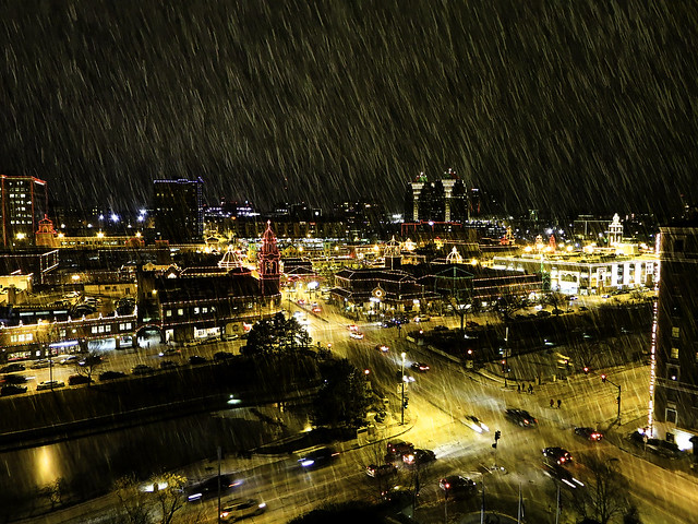 Plaza Christmas, Snowing, Kansas City