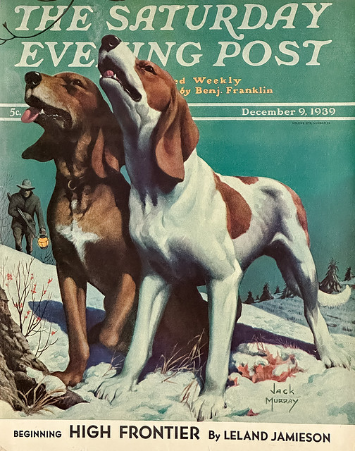 “Hound Dog” by Jack Murray on the cover of “The Saturday Evening Post,” December 9, 1939.