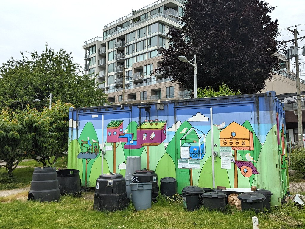 Community garden shed mural