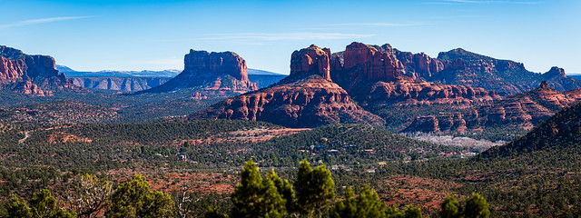 Panorama including Cathedral Rock - Sedona