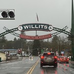 Rainy day along Highway 20 in Willits Willits, California