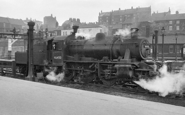 Ivatt 2MT BR 46450 at Sheffield Midland Station c1958