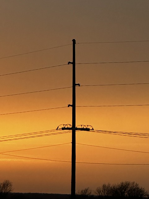 Powerline at sunset