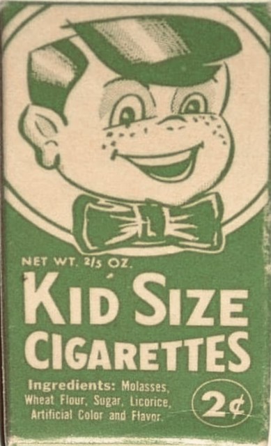 1950s Kid Size Candy Cigarettes Graphic Packaging