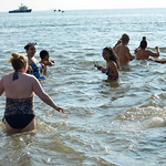 Doing The Plunge At the Coney Island Polar Bear Plunge on New Year&#039;s Day.