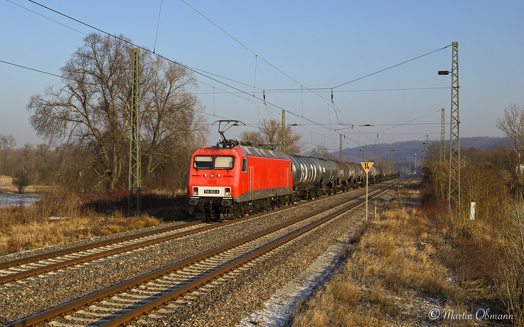 156 003 mit DGS 95483 LGC - Karlsruhe in Leißling
