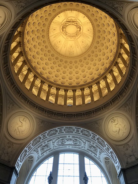 Looking up into the dome of San Francisco’s City Hall