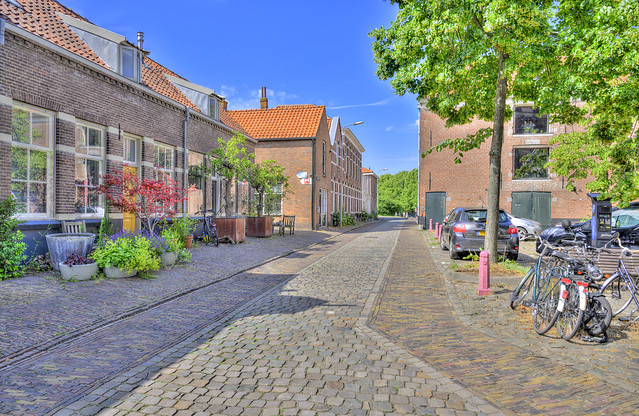Oostkerkstraat, city of Middelburg, The Netherlands.