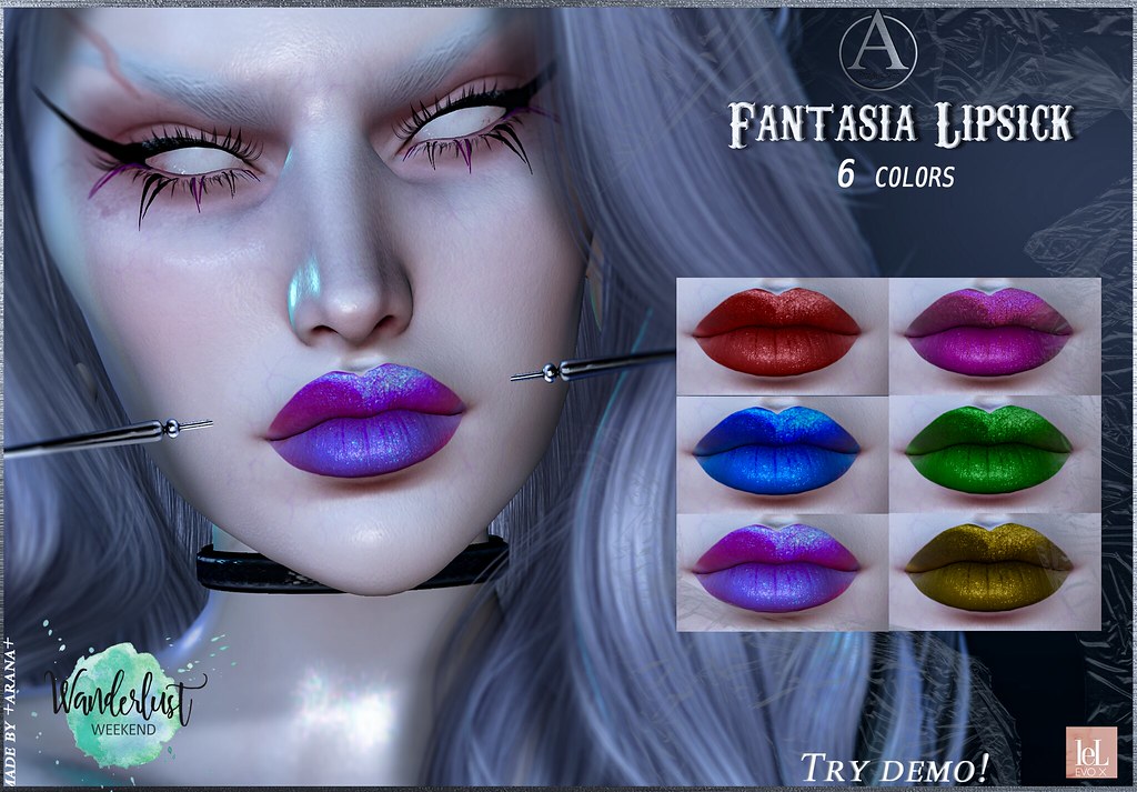+ARANA+ Fantasia Lipstick -Lelutka HD Applier @ Wanderlust Sale