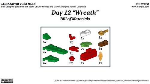 Wreath MOC Parts (LEGO Advent 2023 Day 12)