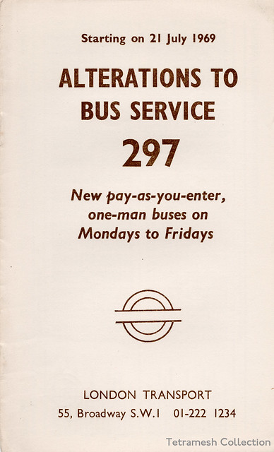 Alterations to bus service 297