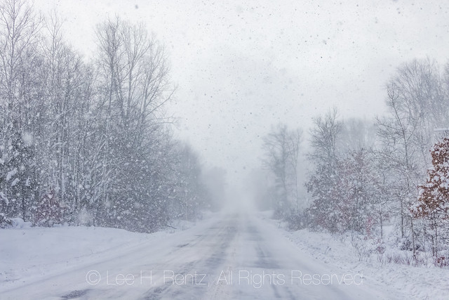 Winter Lake Effect Snow Squall in Central Michigan