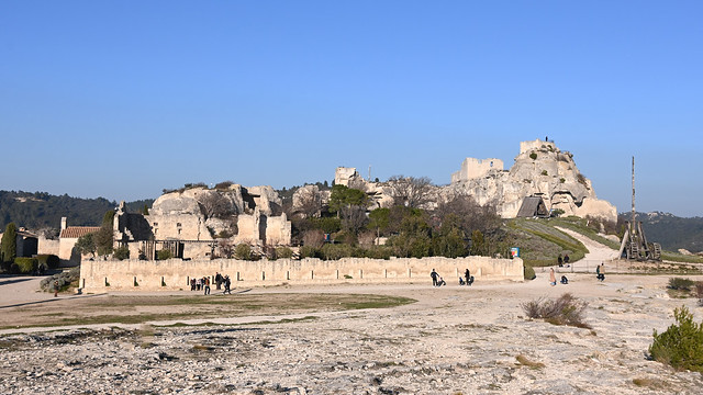 Le rocher et le château des Baux de Provence