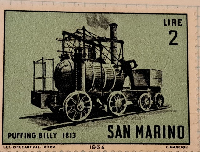 San Marino 2 Lire - Puffing Billy 1813