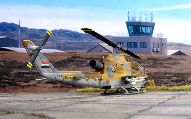 1:72 Bell AH-1F(I) 'Cobra'; ‘(99-)5905’ of the Iraqi Air Force (IQAF/IrAF, Al Quwwat al Jawwiyah al Iraqiyyah) 2nd Squadron; Taji Helicopter AB (near Baghdad), 2021 (What-if/modified Hobby Boss Kit)