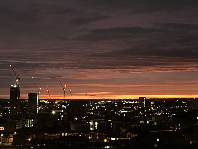 ‘strictly sunrise’  Sunrise over Birmingham City from the Hilton hotel.