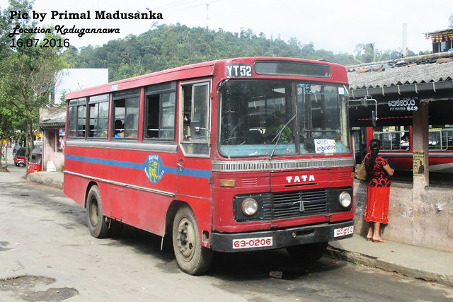 63-0206 Yatinuwara (YT) Depot Tata - LP 909/36 D type bus at Kadugannawa in 16.07.2016