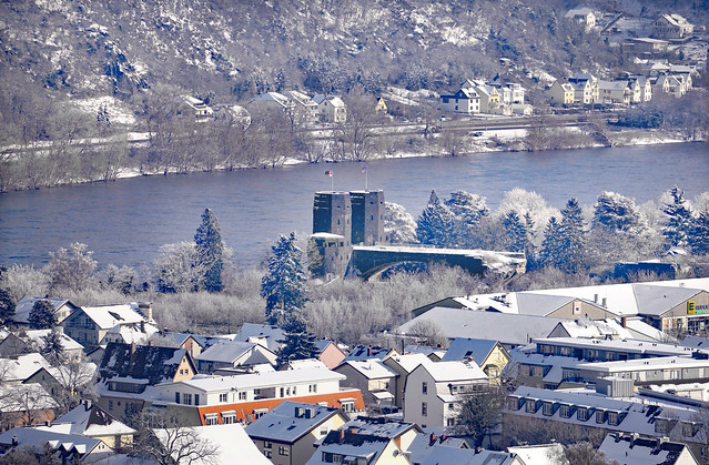 Brücke von Remagen im Winter